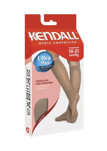 Meia Kendall 3/4 Media Compressão com Ponteira