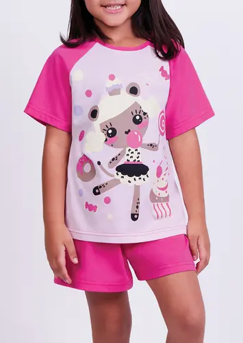 Pijama Infantil Menina Curto Lupo 22338-001