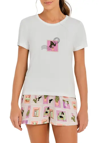 Pijama Feminino Curto Hering 7byq