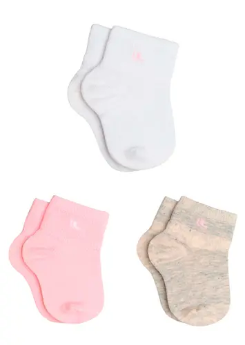 Kit 3 Pares de Meias Bebê Cano Médio Lupo 2724-089