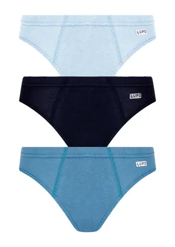 Kit com 3 Cuecas Infantil Slip Lupo 140-089