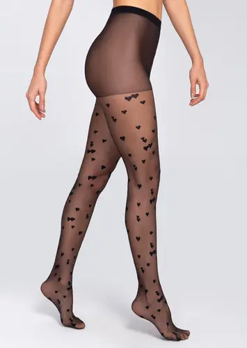 Meia Calça Fio 15 Corações Loba 5758-001