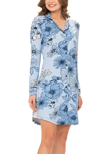 Camisola Feminina Longa com Abertura Podiun 236116