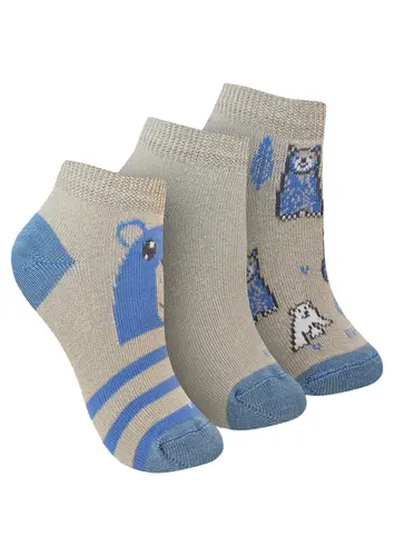 Kit 3 Pares de Meias Infantil Cano Curto Trifil 5006
