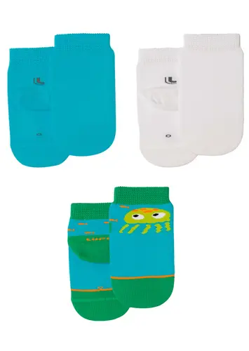 Kit 3 Pares de Meias Infantil Cano Médio Lupo 2000-989