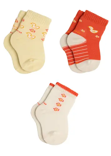 Kit 3 Pares de Meias Bebê Cano Médio Lupo 2000-989