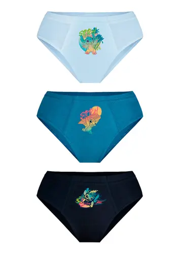 Kit com 3 Cuecas Infantil Slip Stitch 18300-089