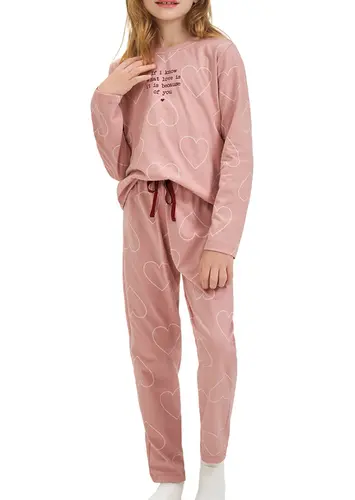 Pijama Infantil Menina Longo Cor com Amor 2050035