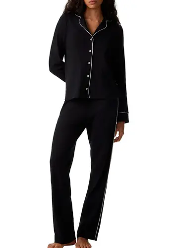Pijama Feminino Longo com Abertura Hering 7cyh