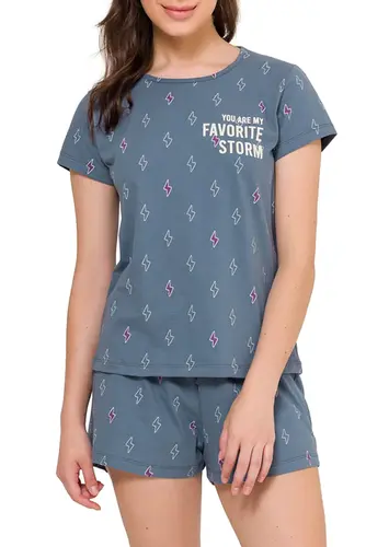 Pijama Feminino Curto Espaço Pijama 4010086