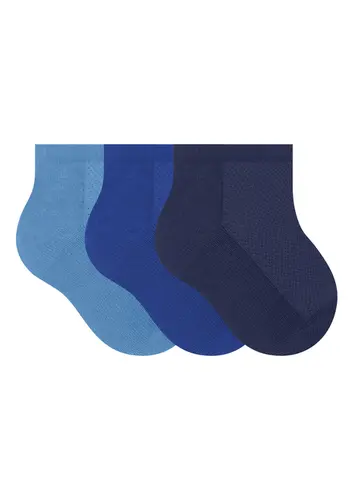 Kit 3 Pares de Meias Infantil Cano Curto Selene 1940-001