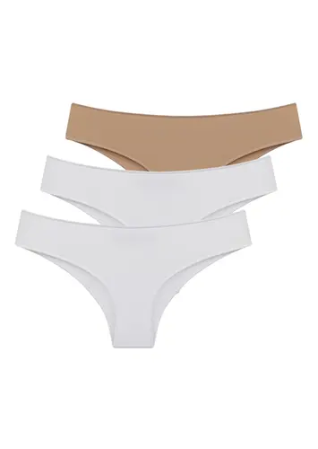 Kit com 3 Calcinhas Tanga Bonjour Ft38840