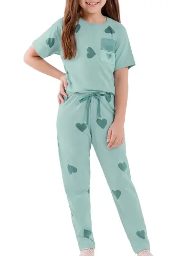 Pijama Infantil Menina Longo Cor com Amor 2050070