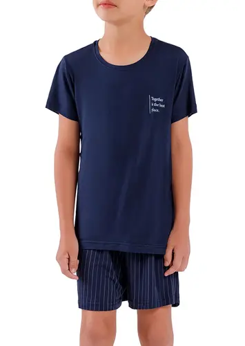 Pijama Infantil Menino Curto Cor com Amor 2060047