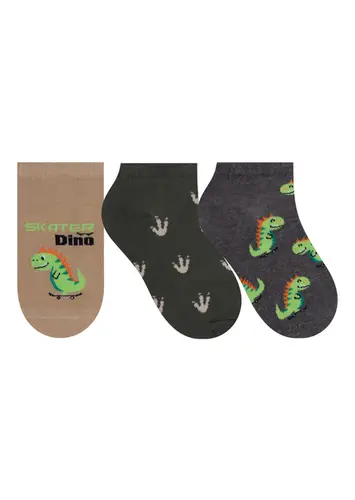 Kit 3 Pares de Meias Infantil Cano Curto Selene 2305-001