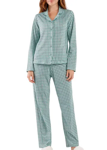 Pijama Feminino Longo com Abertura Cor com Amor 2010527