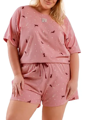 Pijama Feminino Curto Cor com Amor 2020063 Plus Size
