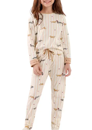 Pijama Infantil Menina Longo Cor com Amor 2050081