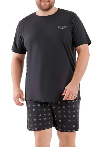 Pijama Masculino Curto Cor com Amor 2040033 Plus Size
