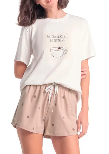 Pijama Feminino Curto Espaço Pijama 4010341