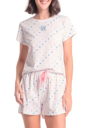 Pijama Feminino Curto Espaço Pijama 4010352