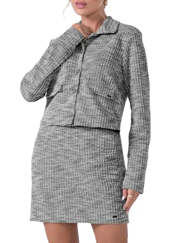 Look Blazer Feminino Marialícia 183944 + Saia Curta Marialícia 183894