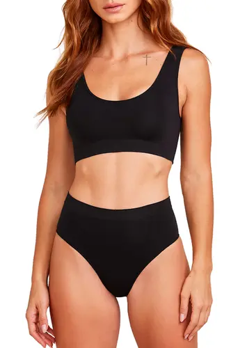 Look Top sem Aro com Bojo Removível Hope S21120 + Calcinha Alta Hope S33020