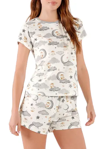 Pijama Feminino Curto Cor Amor 2010630