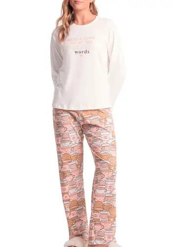 Pijama Feminino Longo Espaço Pijama 4010344