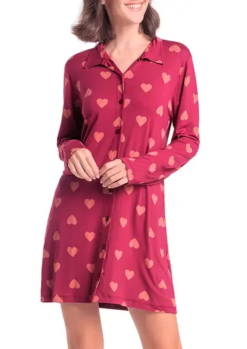 Camisola Longa com Abertura Espaço Pijama 4010282