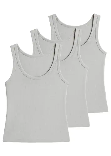 Kit com 3 Blusas Feminina Regata Hering N1te
