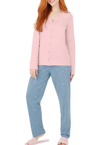 Pijama Feminino Longo com Abertura Malwee 1000126859