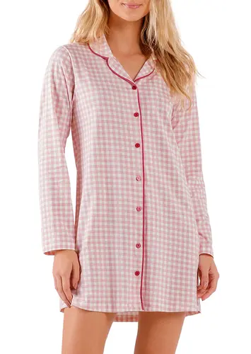 Camisola Feminina Longa com Abertura Cor com Amor 2010669