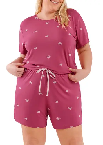 Pijama Feminino Curto Cor com Amor 2020057 Plus Size