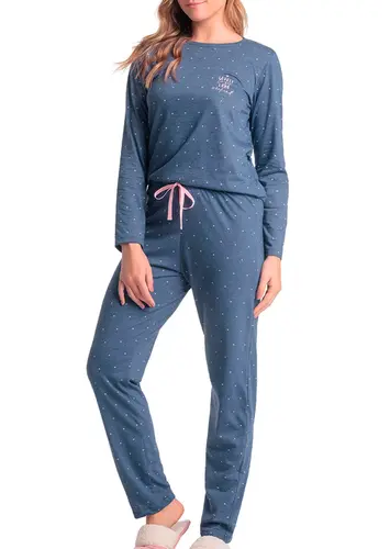 Pijama Feminino Longo Espaço Pijama 4010318
