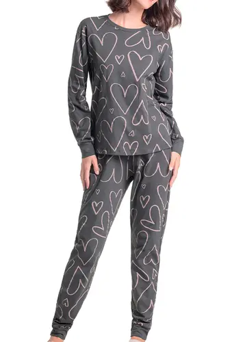 Pijama Feminino Longo Espaço Pijama 4010351