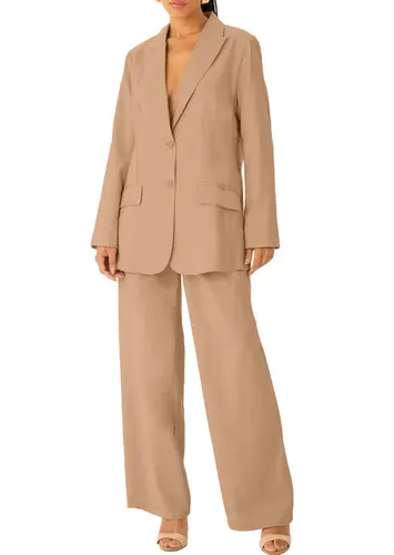 Look Blazer Feminino Alongado Enfim 1000127009 + Calça Feminina Alfaiataria Enfim 1000124786