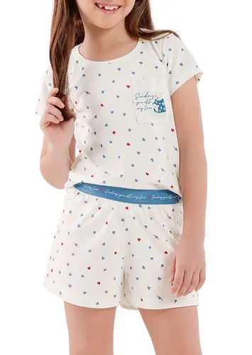 Pijama Infantil Menina Curto Cor com Amor 2050110