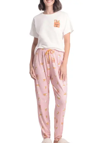 Pijama Feminino Longo Espaço Pijama 4010328