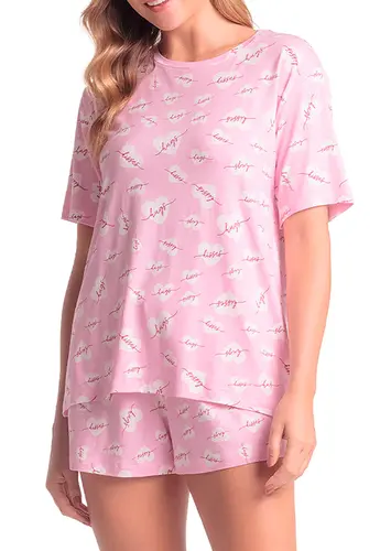 Pijama Feminino Curto Espaço Pijama 4010331