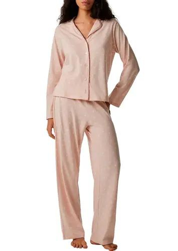 Pijama Feminino Longo com Abertura Hering 7ce7
