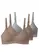 Kit com 3 Sutiãs sem Aro e sem Bojo Liz 71710 Taça B