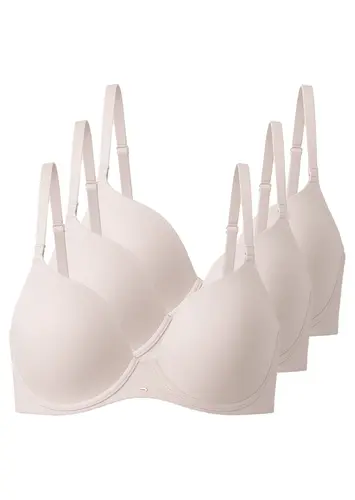 Kit com 3 Sutiãs com Aro e Bojo Push Up Liz 51805 Taça B