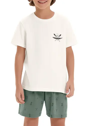 Pijama Infantil Menino Curto Cor com Amor 2060066
