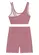 Look Top Feminino Regata Strappy Enfim 1000130638 + Shorts Feminino Justo Enfim 1000130639