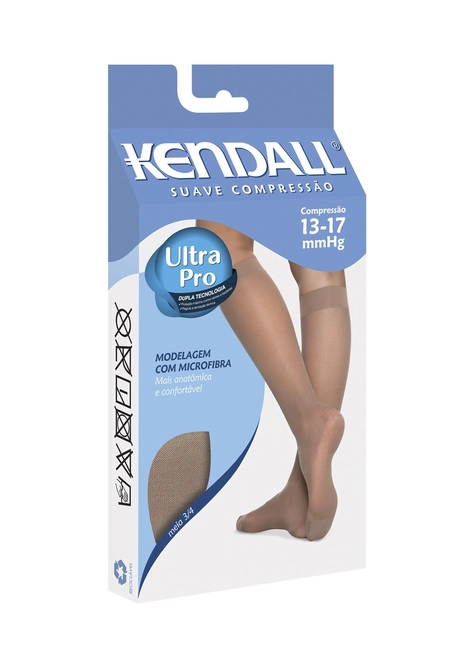 Meia 3/4 Kendall Suave Compressão com Ponteira