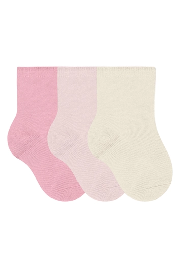 Kit 3 Pares de Meias Infantil Cano Médio Selene 1355-001