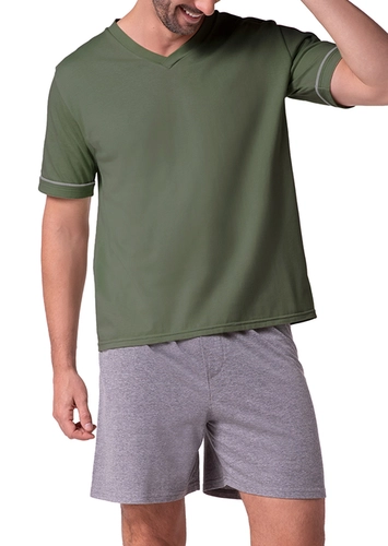 Pijama Masculino Curto Lupo 28000-001