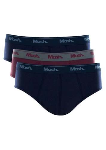 Kit com 3 Cuecas Slip Mash 010.04