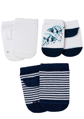 Kit 3 Pares de Meias Infantil Cano Curto Lupo 2630-089